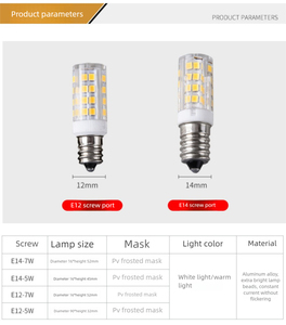 Bán Buôn Độ Sáng Cao 3W 5W 7W 9W 10W E12 E14 Đèn Gốm Cơ Thể <span class=keywords><strong>LED</strong></span> Ngô Đèn Bóng Đèn Skd Nguyên Liệu Cho Nhà Trong Nhà - Product Image 4