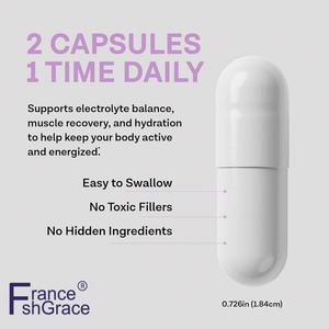 Complément personnalisé de potassium et de magnésium, 90 capsules, soutient la santé vasculaire des adultes, capsules de potassium et de magnésium - Product Image 3