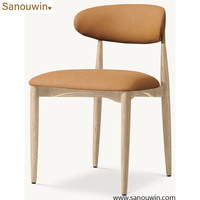 Chaises de salle à manger modernes et haut de gamme en chêne américain massif, idéales pour les villas, les hôtels et les salles à manger domestiques