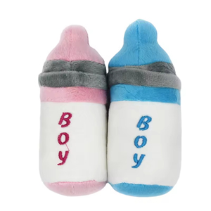 Jouet en peluche pour animaux de compagnie, coloré, couineur, mignon, bicolore, pour bébés animaux, à mâcher et à jouer, en forme de biberon, pour chiens, vente en gros, pas cher - Product Image 1