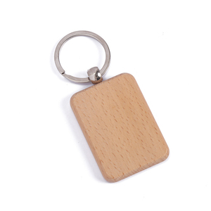Wood Engraving Blanks Wooden Key Tag Key Ring for DIY Gift Crafts Laser Engraving Wood Key Chain Blanks