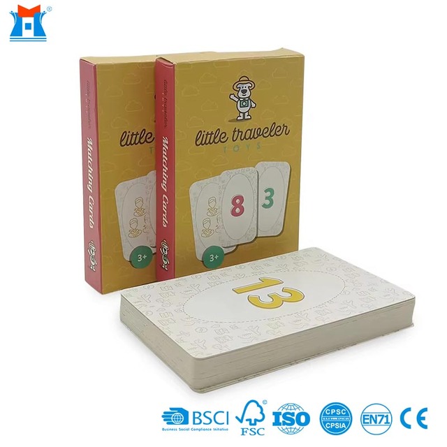 High Quality Matte Varnishing Educational Learning Toys Custom Printed Paper Math Flash Cards for Children Wholesale