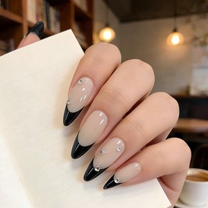 Unghie Finte Ispirate a <span class=keywords><strong>Pinterest</strong></span>, Lussuose con Strass e Diamanti, Forma Coffin Affusolata, Facili da Applicare, Leggere in Fibra ABS - Product Image 5