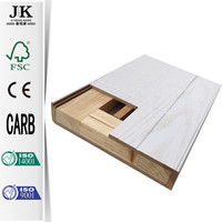 Porte composite en bois massif stratifié PVC MDF résistant aux intempéries JHK-PG40, porte de chambre d'hôtel, vente en gros