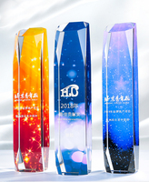 Trofeo de Cristal Transparente Ecológico al por Mayor, Estilo Pirámide, Personalizado con Impresión por Sublimación para Premios y Regalos Empresariales