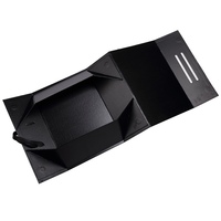 Boîte d'emballage pliante de luxe en carton personnalisée avec poignée, gaufrage, pelliculage brillant et mat, recyclable