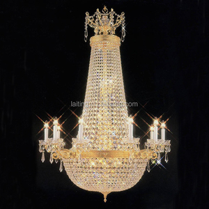 <span class=keywords><strong>Lampadario</strong></span> in Cristallo Dorato Stile Impero Francese con Candelieri per Decorazioni Nuziali Personalizzate - Product Image 3