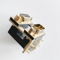 Usine personnalisée mâle femelle 90 180 degrés d-subminiature Vga Base D sous-connecteur soudure électrique D-sub connecteur