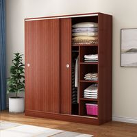 Armoires Pliantes en Bois Écologiques au Design Moderne 2026 avec 2 Portes Coulissantes et Rangement Panneaux pour Chambre à Coucher – Couleur Personnalisable