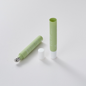 Matte Green Cosmetic Tube with <b>Metal</b> <b>Roller</b> Applicator for Eye Serum & Anti-Aging Cream - Product Image 1
