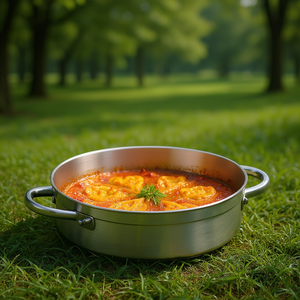 Padella per Paella in Alluminio Paellera Chef 24 Cm con Manici per Cucina all'Aperto - Product Image 3