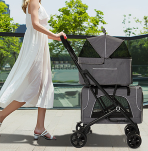 <span class=keywords><strong>Poussette</strong></span> pour animaux de compagnie JXB New Innovation multifonctionnelle portable 3-en-1 avec panier amovible approuvé par les compagnies aériennes - Product Image 5