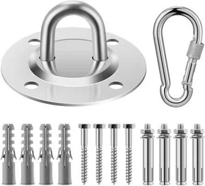 Crochet de hamac d'intérieur pour mur et plafond Kit de support de suspension pour balançoire de plafond de yoga aérien Ancre murale - Product Image 5