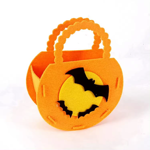 Nuevo material, bolsas de caramelo de fieltro de Halloween, Cubo de truco o trato, cesta de caramelo de fieltro de calabaza personalizada - Product Image 2