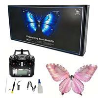 Drone Papillon RC LED à Ailes Battantes, Jouet Volant Bionique en Métal et Tissu, Livraison Rapide pour Décoration de Scène de Concert, Mariage, Fête, Événement