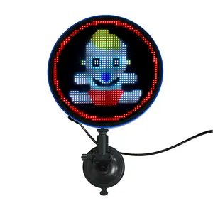 RGB Farbe WLAN App dynamisches hinteres Fenster scrollen Werbung digitales Display programmierbare Slim Emoticon-Nachricht Led-Autobildschirm