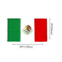 Mexique Pays Drapeau Polyester Taille Personnalisée 3x5 Ft 90x150cm National Banderas De Drapeau Mexicain
