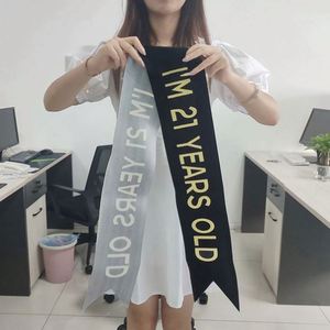 Cinta de poliéster ecológica con diseño personalizado, estampada digitalmente, para desfile de belleza, con la inscripción 'Feliz Cumpleaños', muy vendida. - Product Image 6