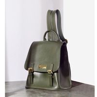 Sac à dos en cuir avec Logo personnalisé pour femmes, sac à main en cuir de vache à la mode en cire, sac à dos pour femmes âgées Sense, nouvelle collection 2023
