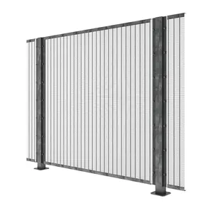 358 Anti-Climb Pvc Coated Fence Boundary Wall Grill Design Clearview Fence