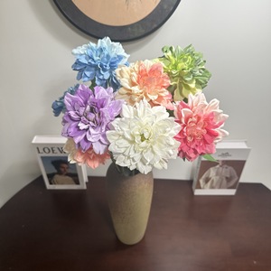 Fleurs artificielles Junheyuan, dahlias en soie, branche unique, décoration de mariage, arrangement floral - Product Image 3