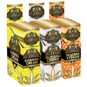 Billionaire Wraps - Organic Wraps, Tobacco Free - (Banana CRM, 25 Packs)Smoking Accessories lighters smoking accessories - Product Image 1
