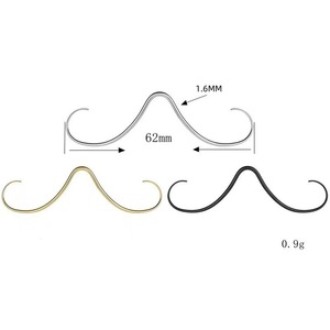 Anneau de septum en acier inoxydable pour moustache, 62 mm, 1,6 mm, ornement nasal, bijoux de piercing corporel - Product Image 1