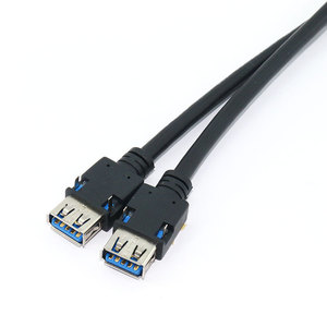 สายเคเบิลข้อมูล USB3.0 20 พิน ต่อ 2x USB 3.0 A ชนิดตัวผู้ สำหรับเมนบอร์ดเดสก์ท็อป - Product Image 5