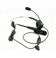 PMLN5974 Headset Ringan Satu Telinga dengan PTT Cocok untuk Motorola DP4400, DP4600, DP4800 Walkie Talkie