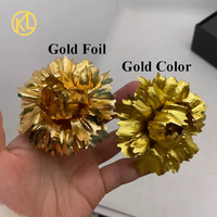 Broche boutonnière en feuille d'or 24 carats, nouvelle œillet pour les parents, grande décoration de mariage, cadeau pour la fête des mères