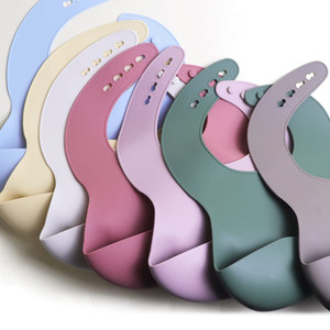 Babero para bebé de color sólido, tipo arco, 212 mm x 300 mm, impermeable, para alimentación de 0 a 12 meses - Product Image 2