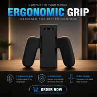Aolion Black ABS Charging Grip Controller Stand Joy-Con Kiri Kanan Model Cetakan Pribadi AL-NS2503 Kompatibel untuk Joy-Con NS2
