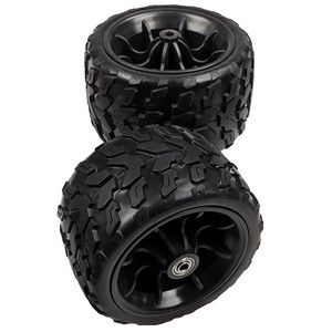 Pneu en mousse PU 7x4 pouces pour chariot de camping, chariot pliable, capacité de charge de 80 kg, quatre roues, noir - Product Image 3