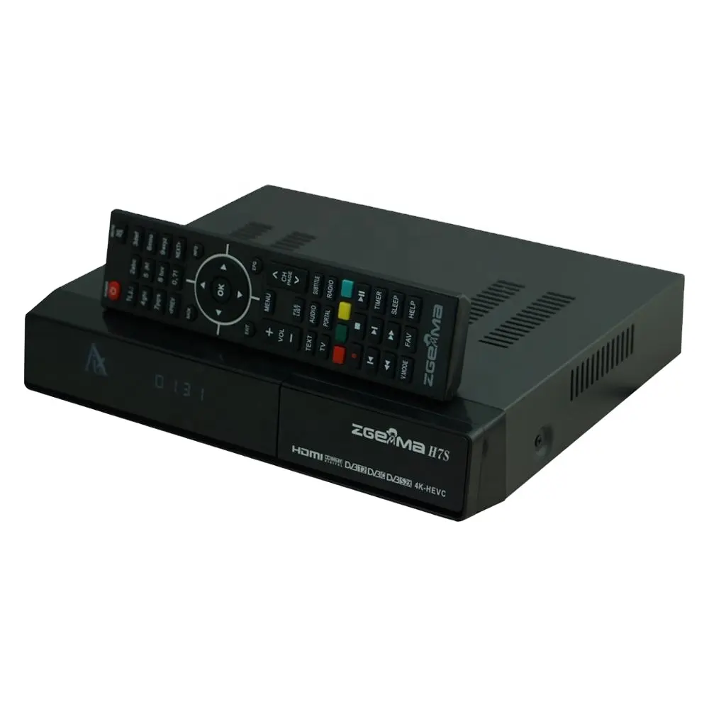 2 * DVB-S2X + DVB-T2/C тройной тюнер Linux OS Enigma2 цифровой ZGEMMA H7S 4K UHD TV Box с Ci + OScam/