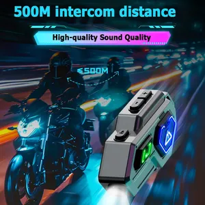 Kask interkom 1000M 2 kişilik interkom, 30H çalışma süresi Bluetooth motosiklet kask su geçirmez interkom kulaklık AI - Product Image 5