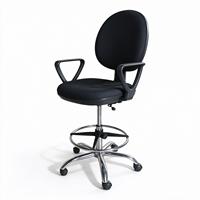 Chaise de bureau pivotante réglable en hauteur avec accoudoirs pour poste de travail assis-debout, vente en gros directe usine Chine