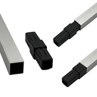 Raccords de tuyauterie carrés pour tubes carrés de 20x20, 25x25, 30x30, connecteur de tube carré en plastique PP, connecteur intérieur de tube carré