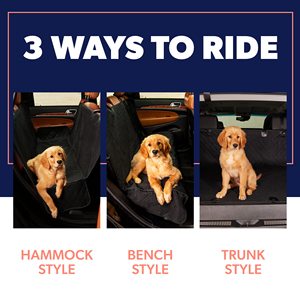 Housse de siège auto moderne 100 % imperméable pour animaux de compagnie en tissu Oxford, hamac pour chien, adaptée aux voitures, camions et VUS, pour des voyages élégants - Product Image 6