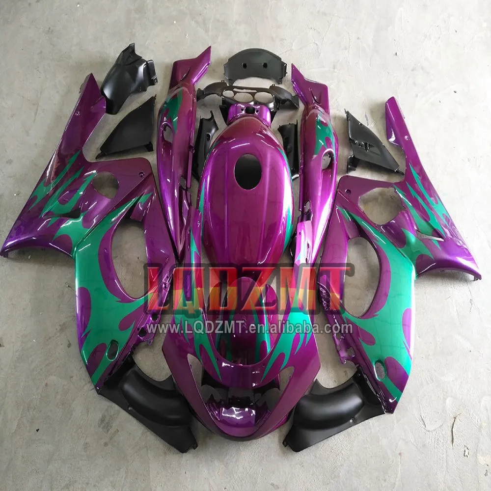 Thundercat cho Yamaha yzf600r YZF 600 r 1996 1997 1998 màu tím xanh 1999 2000 2001 153no. 37 YZF-600R 02 03 04 05 06 07 fairing