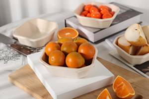 Bandeja Desechable de Pulpa de Bambú para Sushi, Papas Fritas y Frutas/Verduras de Picnic, Ecológica, Degradable, con Revestimiento de Esponja - Product Image 4