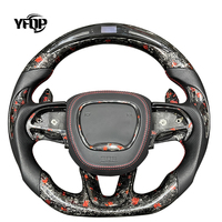 Volant en fibre de carbone sergé brillant de haute qualité pour voitures Dodge