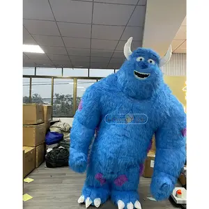 Trajes infláveis de personagem de anime mascote monstro azul gigante trajes de mascote festa de Halloween para publicidade ao ar livre