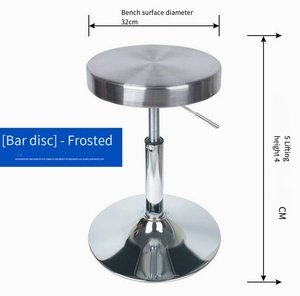 Tabouret pivotant moderne en acier inoxydable avec roulettes pour hôtel, salle à manger, hôpital, usage industriel - Conception durable à hauteur réglable - Product Image 4