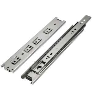 Riel telescópico industrial silencioso y autoblocante <span class=keywords><strong>de</strong></span> tres secciones, <span class=keywords><strong>de</strong></span> 51 mm <span class=keywords><strong>de</strong></span> ancho y engrosado, para cajones. - Product Image 5