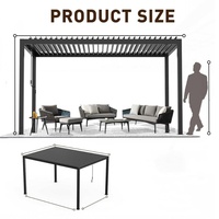 Pergola Bioclimatique Motorisée en Aluminium 147 à Lames Orientables 2.5x3 3x3 3x3.6 3x4 3x6 pour Extérieur, Gazebo, Pavillon