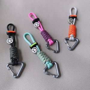 Handmade Paracord Keychain with Aluminum Alloy Clip, Colorful Braided Accessory for Car Keys and Cute Daily Bags - Product Image 3