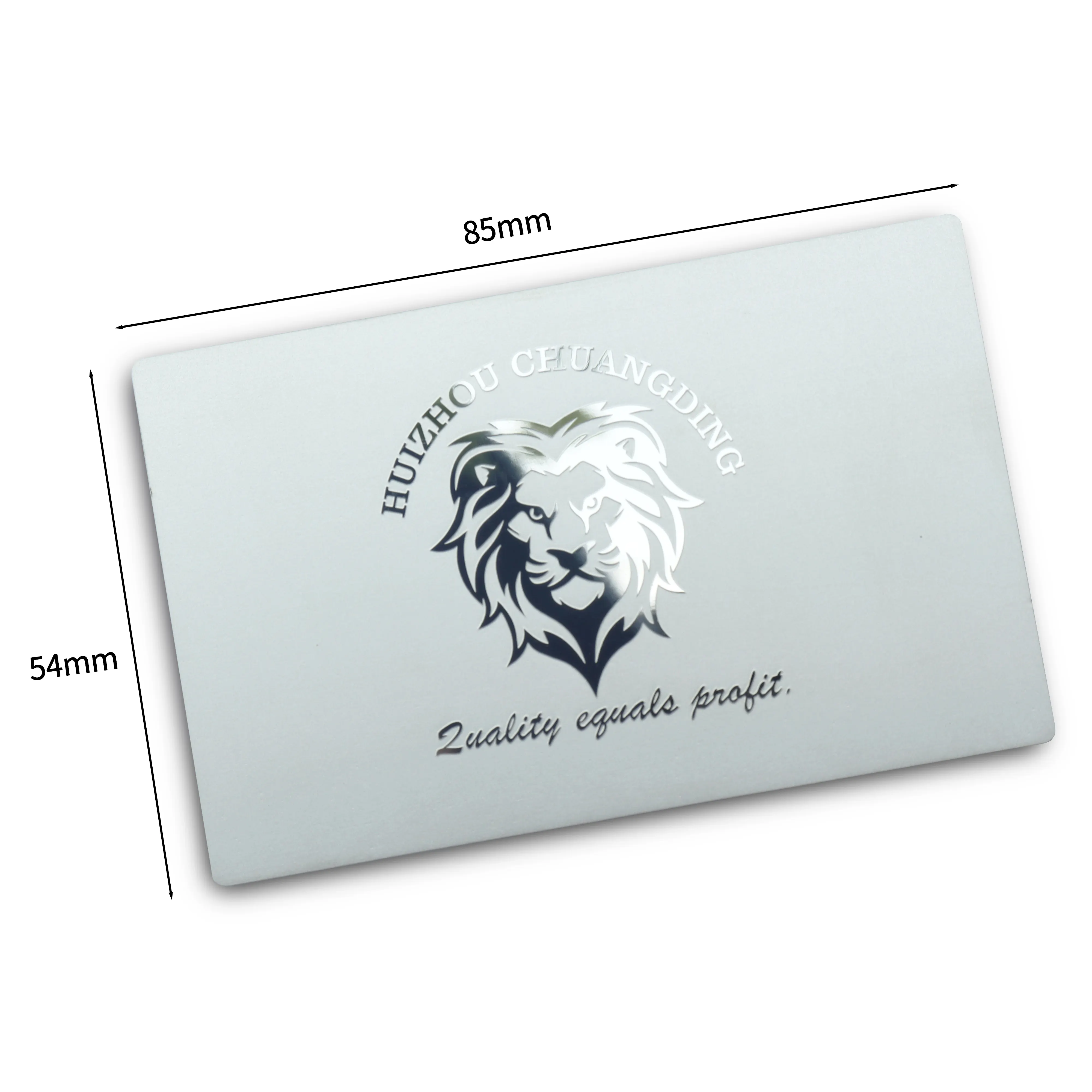 Logo ile iş metal kart boşlukları metal paslanmaz çelik iş VIP kartları ayna gümüş etkisi kart ziyaret iş