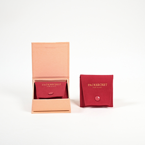 PackSecret Customized Luxury <b>Magnetic</b> Gift Box Corrugated Paper Packaging Boxes with Microfiber <b>Button</b> Pouch Foil Logo Printed - Product Image 1