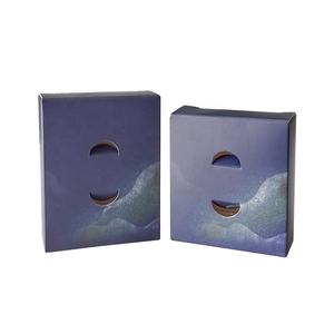 ZY Ambalaj Mavi Karton Taşınabilir Takma Kirpik Tırnak Güzellik Kapları Kozmetik Perakende Taşıyıcı Kapaklı Markalı Kutu - Product Image 5