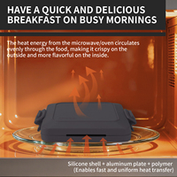 Mikrowellen-Grillpfanne für Panini, Mikrowellen-Backblech Sandwich-Maker, Silikon-Backform mit Klappmechanismus, Spülmaschinenfest